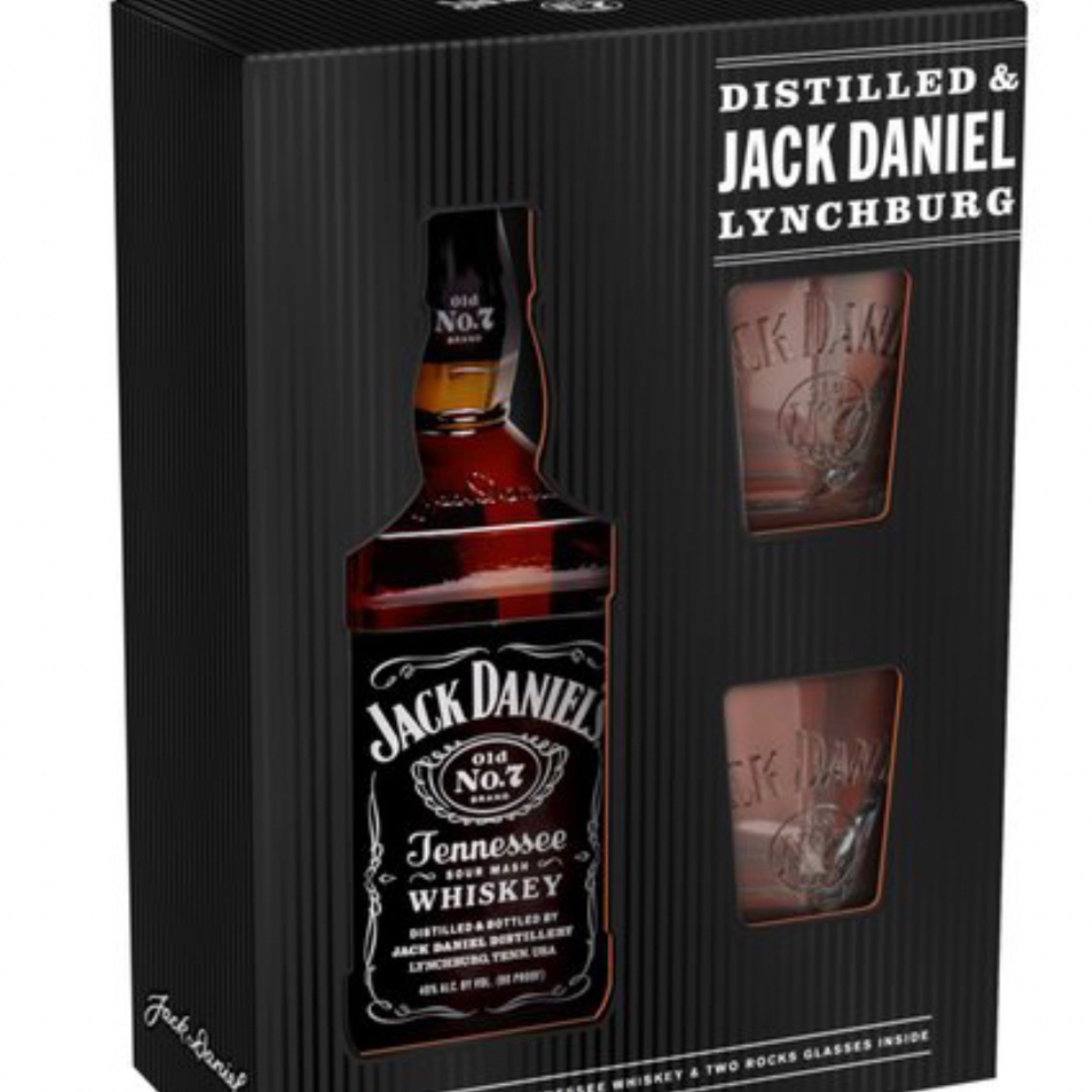 JACK DANIELS 750ML BLK EQUITY W/2GLS | Liquor Library
